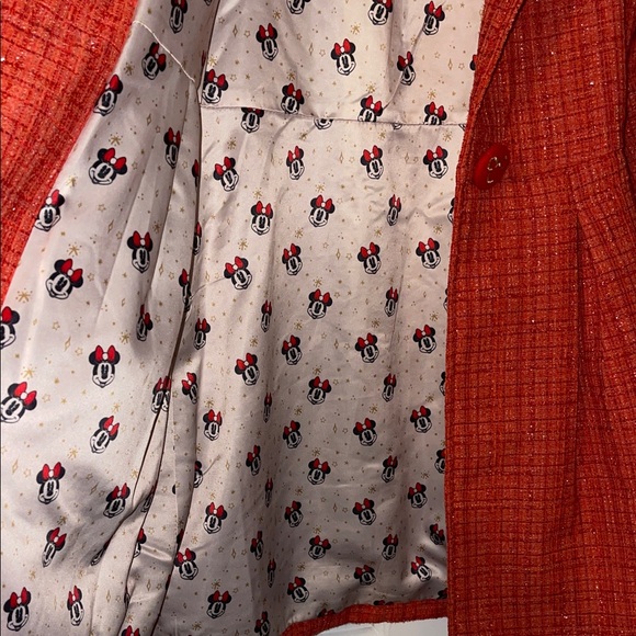 Vintage Orange Kids Disney Minnie Mouse tweed Peacoat. Size 7/8 - Picture 8 of 11